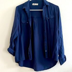 Navy blue button up